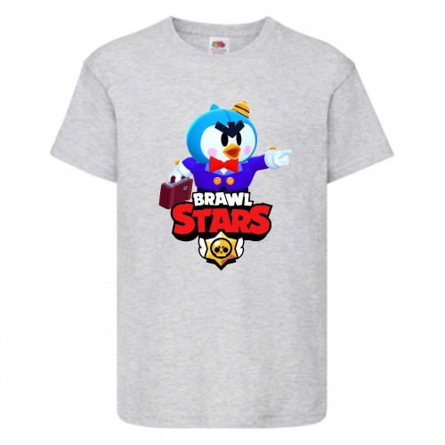 Футболка детская Brawl Stars Mr. P (Бравл Старс Мистер П) серая 152 см Футболка детская Brawl Stars Mr. P (Бравл Старс Мистер П) серая 152 см