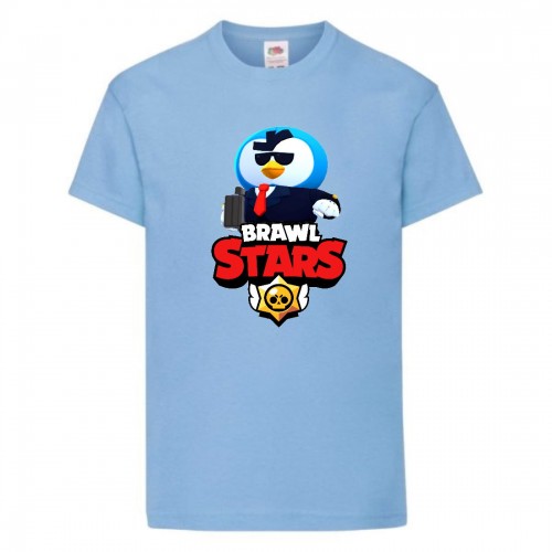 Футболка детская Brawl Stars Mr. P Agent (Бравл Старс Мистер П Агент) голубая 128 см Футболка детская Brawl Stars Mr. P Agent (Бравл Старс Мистер П Агент) голубая 128 см