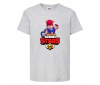 Футболка детская Brawl Stars Pam (Бравл Старс Пэм) серая 104 см Футболка детская Brawl Stars Pam (Бравл Старс Пэм) серая 104 см