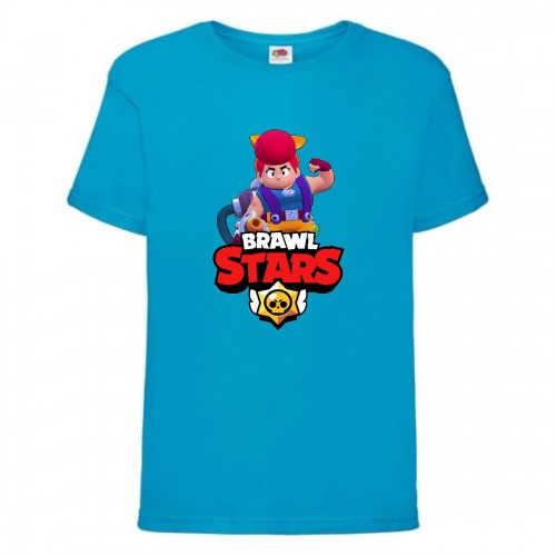 Футболка детская Brawl Stars Pam (Бравл Старс Пэм) синяя 152 см Футболка детская Brawl Stars Pam (Бравл Старс Пэм) синяя 152 см