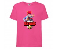 Футболка детская Brawl Stars Pam Beach (Бравл Старс Пэм Пляжная) малиновая 104 см Футболка детская Brawl Stars Pam Beach (Бравл Старс Пэм Пляжная) малиновая 104 см