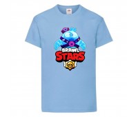 Футболка детская Brawl Stars Squeak (Бравл Старс Скуик) голубая 104 см Футболка детская Brawl Stars Squeak (Бравл Старс Скуик) голубая 104 см