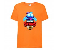 Футболка детская Brawl Stars Squeak (Бравл Старс Скуик) оранжевая 104 см Футболка детская Brawl Stars Squeak (Бравл Старс Скуик) оранжевая 104 см