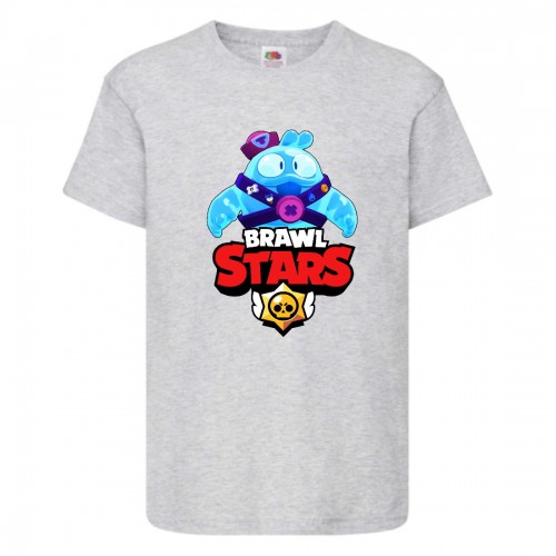 Футболка детская Brawl Stars Squeak (Бравл Старс Скуик) серая 116 см Футболка детская Brawl Stars Squeak (Бравл Старс Скуик) серая 116 см