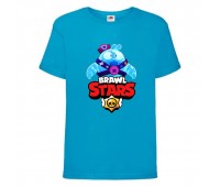 Футболка детская Brawl Stars Squeak (Бравл Старс Скуик) синяя 104 см Футболка детская Brawl Stars Squeak (Бравл Старс Скуик) синяя 104 см