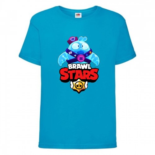 Футболка детская Brawl Stars Squeak (Бравл Старс Скуик) синяя 116 см Футболка детская Brawl Stars Squeak (Бравл Старс Скуик) синяя 116 см