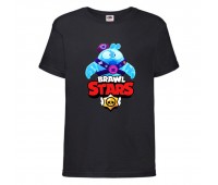 Футболка детская Brawl Stars Squeak (Бравл Старс Скуик) черная 104 см Футболка детская Brawl Stars Squeak (Бравл Старс Скуик) черная 104 см