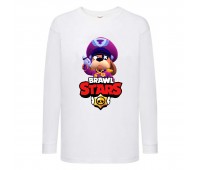 Лонгслив реглан Brawl Stars Colonel Ruffs (Бравл Старс Генерал Гавс) белая (BRST wh) 152 см