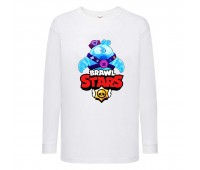 Лонгслив реглан Brawl Stars Squeak (Бравл Старс Скуик) белая (BRST wh) 104 см