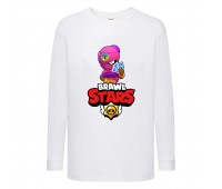 Лонгслив реглан Brawl Stars Tara (Бравл Старс Тара) белая (BRST wh) 104 см