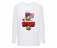 Лонгслив реглан Brawl Stars Frank Caveman (Бравл Старс Фрэнк Пещерный) белая (BRST wh) 104 см