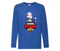 Лонгслив реглан Brawl Stars Bayron (Бравл Старс Байрон) синяя (BRST blu) 104 см