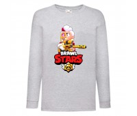 Лонгслив реглан Brawl Stars Belle Gold (Бравл Старс Бэлль Золотая) серая (BRST gry) 104 см