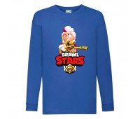 Лонгслив реглан Brawl Stars Belle Gold (Бравл Старс Бэлль Золотая) синяя (BRST blu) 104 см