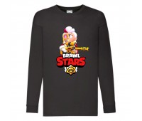 Лонгслив реглан Brawl Stars Belle Gold (Бравл Старс Бэлль Золотая) черная (BRST blc) 104 см