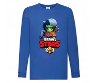 Лонгслив реглан Brawl Stars Bibi Zombie (Бравл Старс Биби Зомби) синяя (BRST blu) 104 см