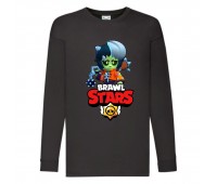 Лонгслив реглан Brawl Stars Bibi Zombie (Бравл Старс Биби Зомби) черная (BRST blc) 104 см