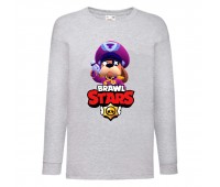 Лонгслив реглан Brawl Stars Colonel Ruffs (Бравл Старс Генерал Гавс) серая (BRST gry) 104 см