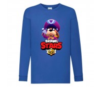 Лонгслив реглан Brawl Stars Colonel Ruffs (Бравл Старс Генерал Гавс) синяя (BRST blu) 104 см