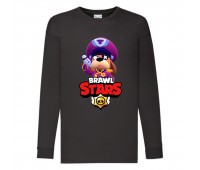 Лонгслив реглан Brawl Stars Colonel Ruffs (Бравл Старс Генерал Гавс) черная (BRST blc) 104 см