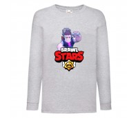 Лонгслив реглан Brawl Stars Frank (Бравл Старс Фрэнк) серая (BRST gry) 104 см