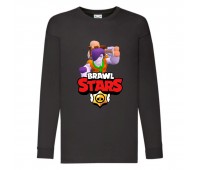 Лонгслив реглан Brawl Stars Frank Caveman (Бравл Старс Фрэнк Пещерный) черная (BRST blc) 104 см