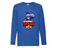 Лонгслив реглан Brawl Stars Frank Dj (Бравл Старс Фрэнк Диджей) синяя (BRST blu) 104 см