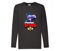 Лонгслив реглан Brawl Stars Frank Dj (Бравл Старс Фрэнк Диджей) черная (BRST blc) 104 см