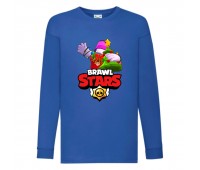 Лонгслив реглан Brawl Stars Frank Holiday (Бравл Старс Фрэнк Праздничный) синяя (BRST blu) 104 см