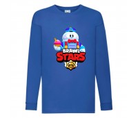 Лонгслив реглан Brawl Stars Lou (Бравл Старс Лу) синяя (BRST blu) 104 см