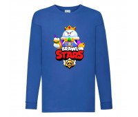 Лонгслив реглан Brawl Stars Lou King (Бравл Старс Лу Король) синяя (BRST blu) 104 см