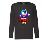 Лонгслив реглан Brawl Stars Mr.P. (Бравл Старс Мистер П) черная (BRST blc) 104 см