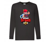Лонгслив реглан Brawl Stars Pam Beach (Бравл Старс Пэм Пляжная) черная (BRST blc) 104 см