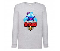 Лонгслив реглан Brawl Stars Squeak (Бравл Старс Скуик) серая (BRST gry) 104 см