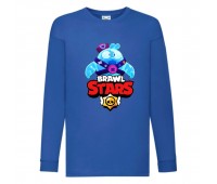 Лонгслив реглан Brawl Stars Squeak (Бравл Старс Скуик) синяя (BRST blu) 104 см