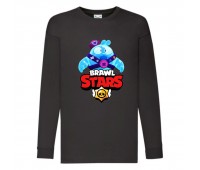 Лонгслив реглан Brawl Stars Squeak (Бравл Старс Скуик) черная (BRST blc) 104 см