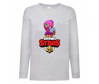 Лонгслив реглан Brawl Stars Tara (Бравл Старс Тара) серая (BRST gry) 104 см
