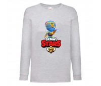 Лонгслив реглан Brawl Stars Tara Indigo (Бравл Старс Тара Индиго) серая (BRST gry) 104 см