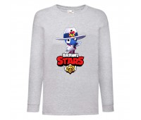 Лонгслив реглан Brawl Stars Tara Misfortune (Бравл Старс Тара Бедовая) серая (BRST gry) 104 см