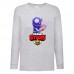 Лонгслив реглан Brawl Stars Tara Ninja (Бравл Старс Тара Ниндзя) серая (BRST gry) 140 см