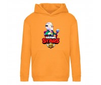 Худи детская Brawl Stars Bayron (Бравл Старс Байрон) оранжевая (BRS orn) 116 см