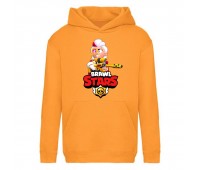 Худи детская Brawl Stars Belle Gold (Бравл Старс Бэлль Золотая) оранжевая (BRS orn) 116 см