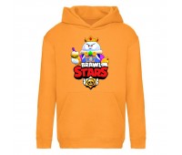 Худи детская Brawl Stars Lou King (Бравл Старс Лу Король) оранжевая (BRS orn) 116 см