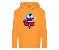 Худи детская Brawl Stars Mr.P. (Бравл Старс Мистер П) оранжевая (BRS orn) 116 см