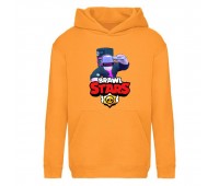 Худи детская Brawl Stars Frank Dj (Бравл Старс Фрэнк Диджей) оранжевая (BRS orn) 116 см