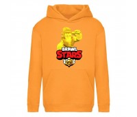 Худи детская Brawl Stars Frank Gold (Бравл Старс Фрэнк Золотой) оранжевая (BRS orn) 116 см