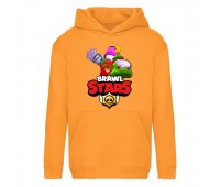Худи детская Brawl Stars Frank Holiday (Бравл Старс Фрэнк Праздничный) оранжевая (BRS orn) 116 см