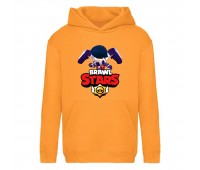 Худи детская Brawl Stars Edgar (Бравл Старс Эдгар) оранжевая (BRS orn) 116 см