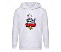 Худи детская Brawl Stars Bayron (Бравл Старс Байрон) серая (BRS gry) 116 см