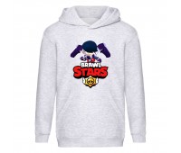 Худи детская Brawl Stars Edgar (Бравл Старс Эдгар) серая (BRS gry) 116 см